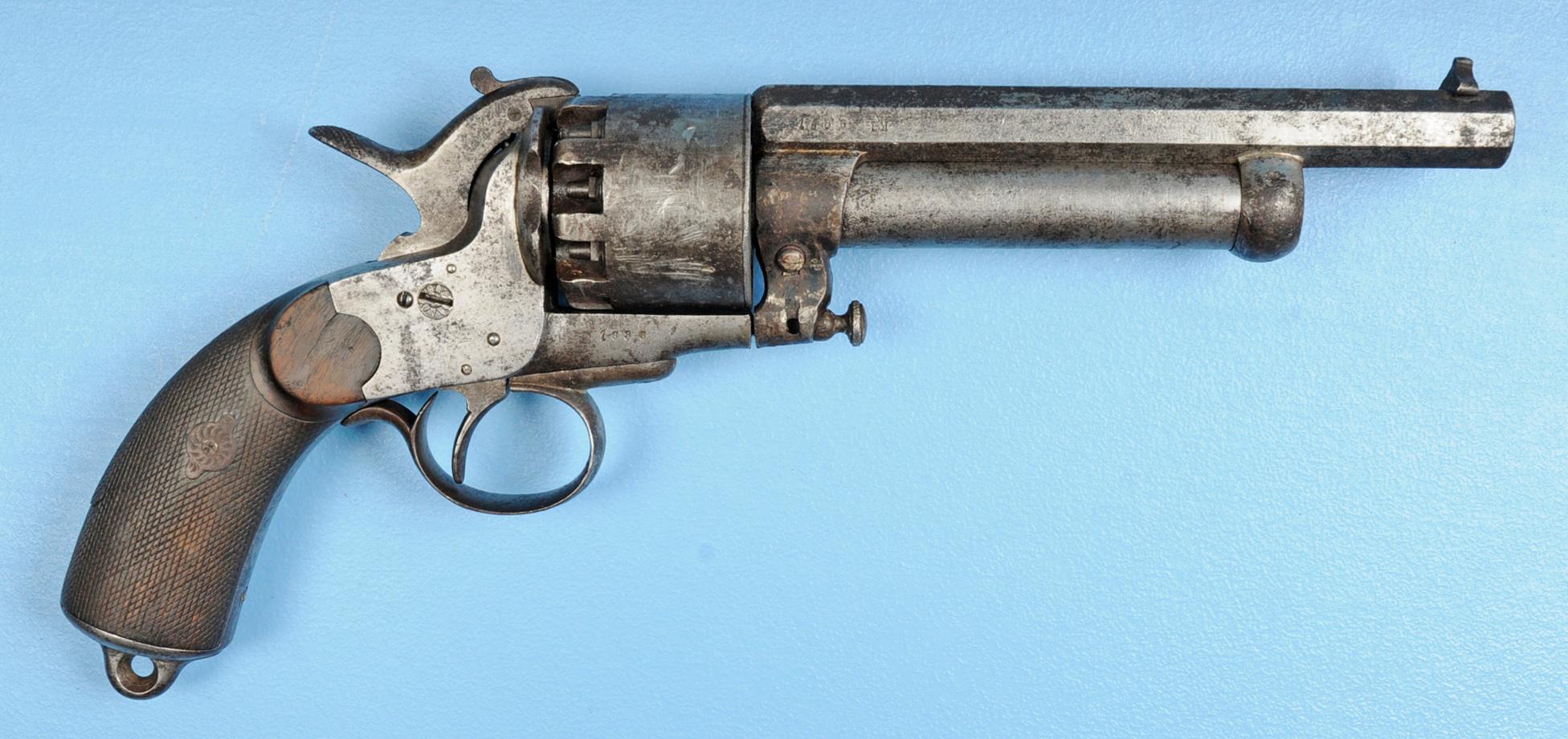 Civil War Confederate LeMat 2nd Pattern "Grapeshot" Revolver, .42 Cal / 18 Ga, Antique #1686 (CSK1)