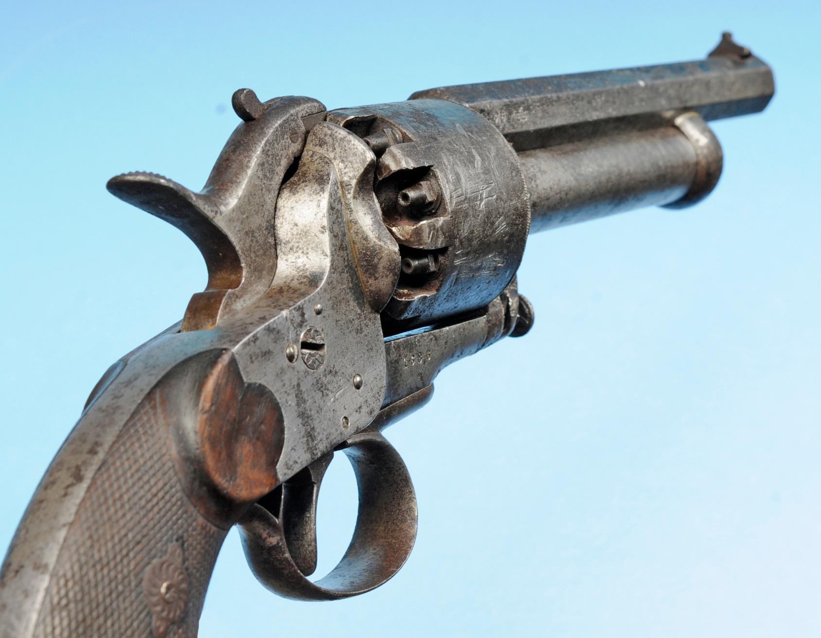 Civil War Confederate LeMat 2nd Pattern "Grapeshot" Revolver, .42 Cal / 18 Ga, Antique #1686 (CSK1)