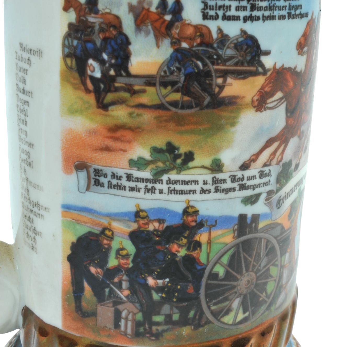 Imperial German Field Artillery Beer Stein (MOS)