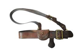 British Military WWI era Officers Leather Sword Belt & Pouch (HRT)