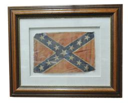 Framed Confederate Battle Ensign Flag (HKR)