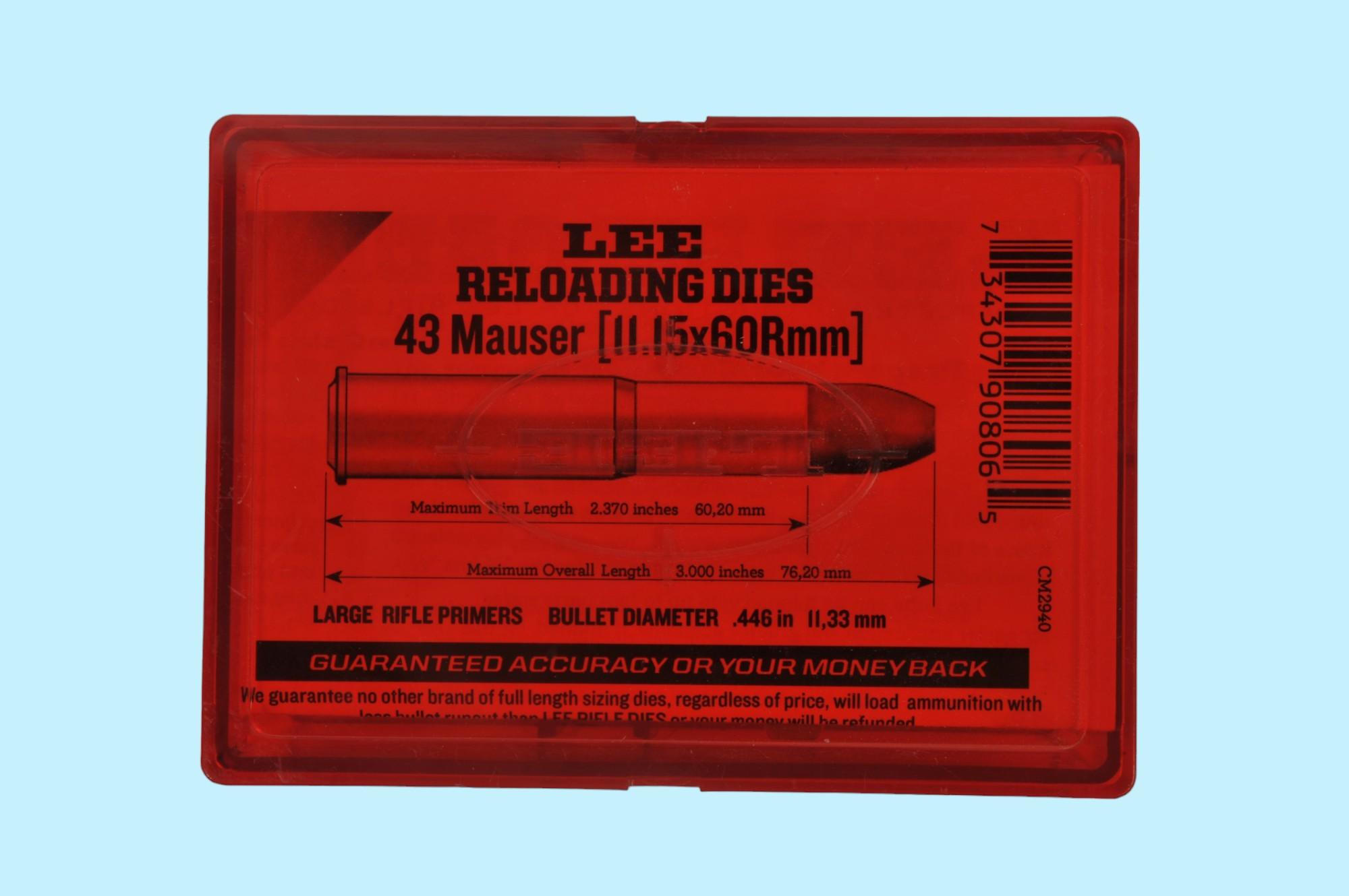Reloading Dies (.43 Mauser, .43 Spanish, 8x56mmR Hugarain, 8mm Lebel)   (AJF)