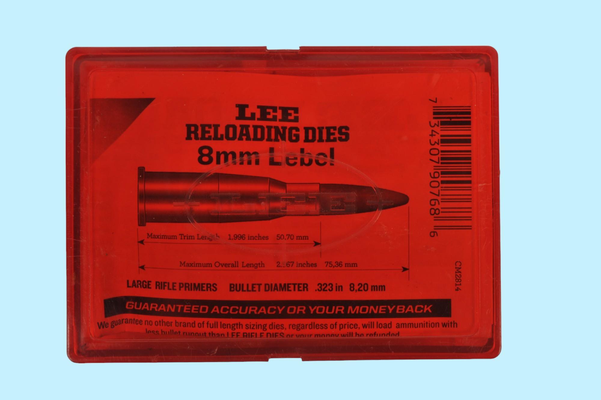 Reloading Dies (.43 Mauser, .43 Spanish, 8x56mmR Hugarain, 8mm Lebel)   (AJF)