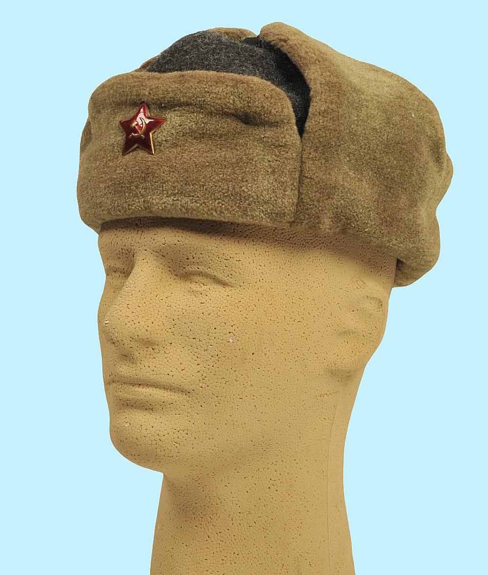 Soviet Military WWII era Ushanka Winter Fur Fatigue Cap (AH)