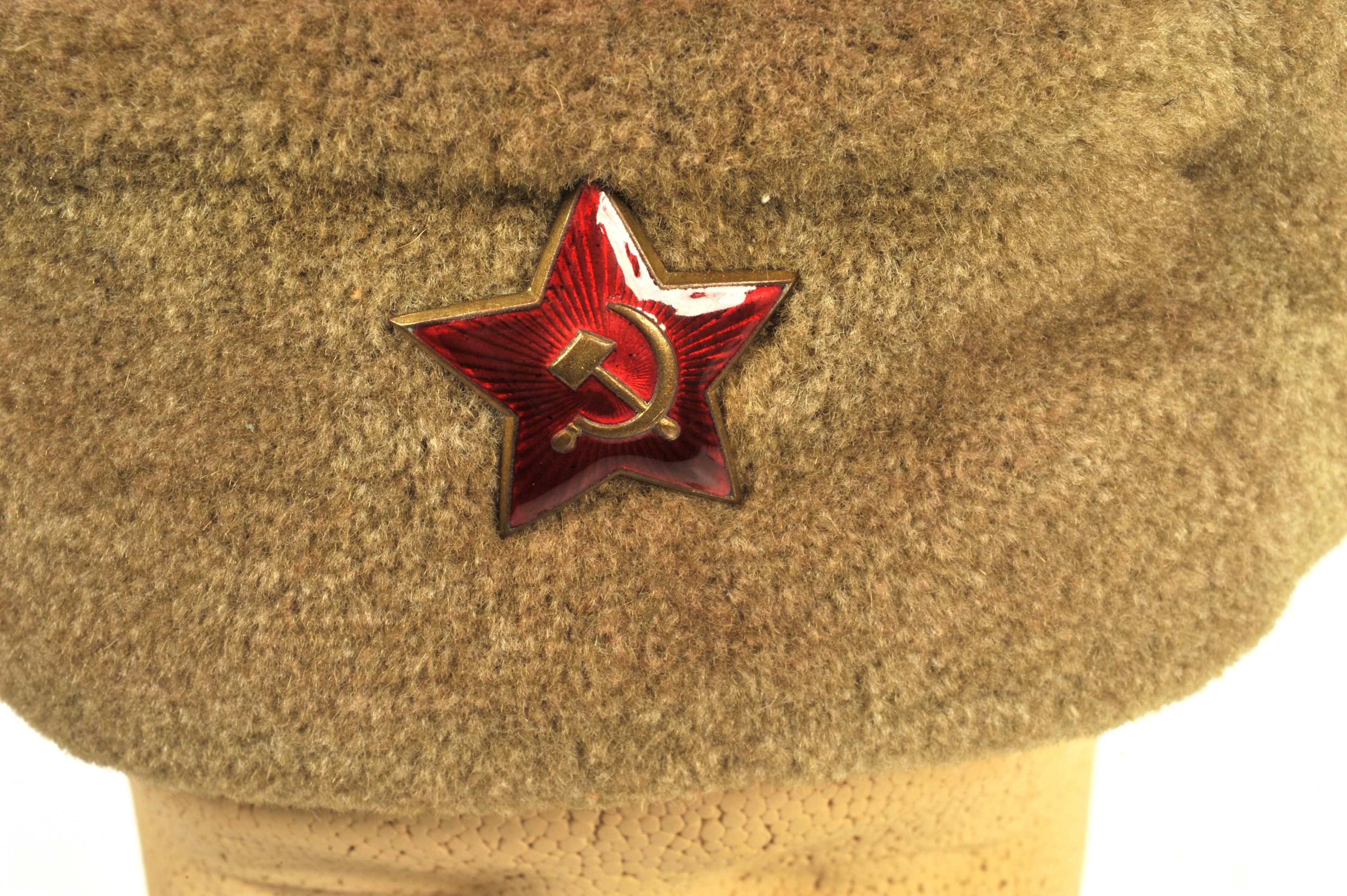 Soviet Military WWII era Ushanka Winter Fur Fatigue Cap (AH)
