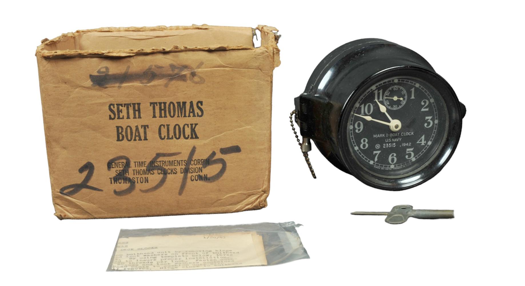 Seth-Thomas US Navy Mark I 1942-dated Clock (MOS)