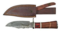 Three Smith Custom Made Damascus-Bladed Knives (DTE)