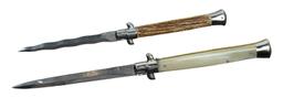 Two Italian Stag & Horn-Handled Switchblades (DB)