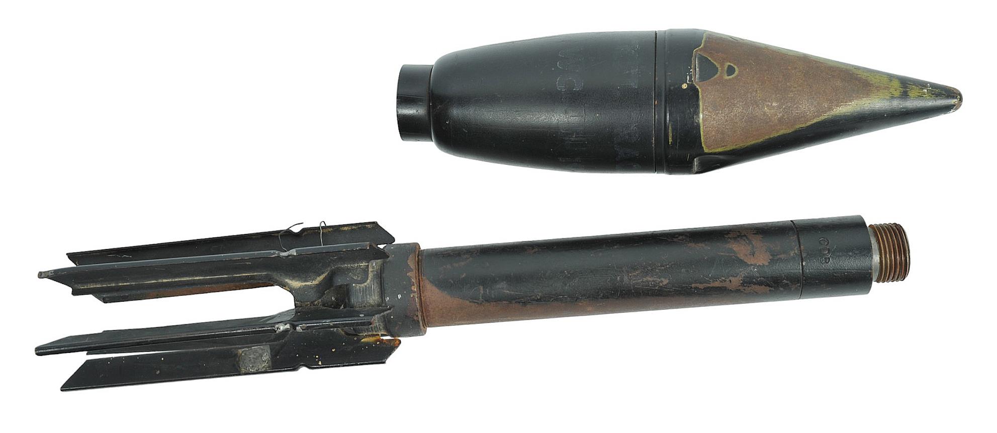 INERT US Military WWII era 2.75" Bazooka Rocket (KIS)