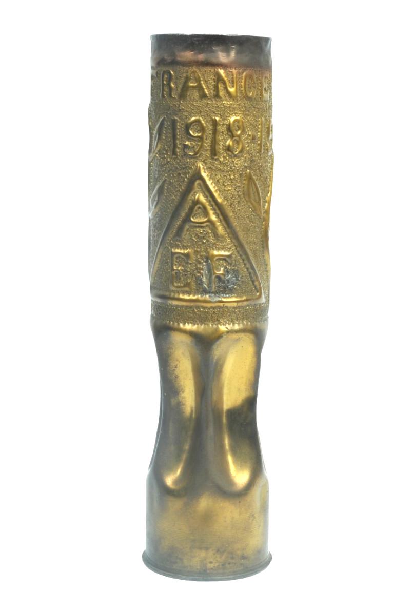 US AEF WWI era Brass Shell Trench Art (VDM)