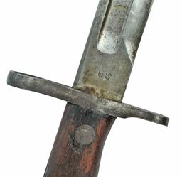 US Military Spanish-American War M1898 Krag Rifle Bayonet (A)