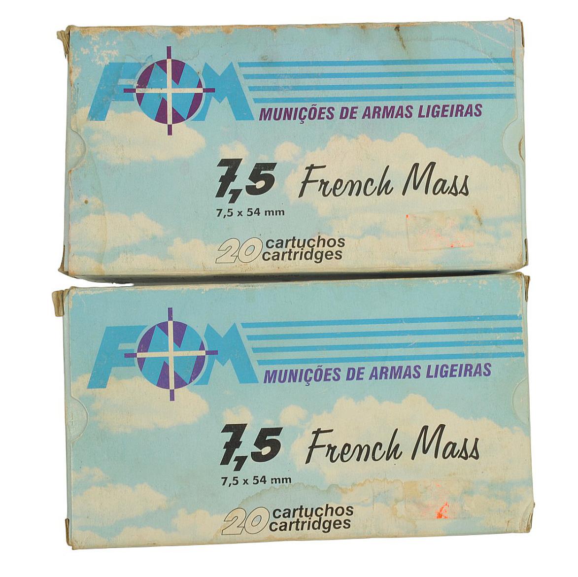 Two 20-Round Boxes of FNM 7.5x54 MAS Ammunition (KIS)