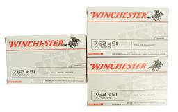 Three 20-Round Boxes of Winchester 7.62x51mm Ammunition (EDN)