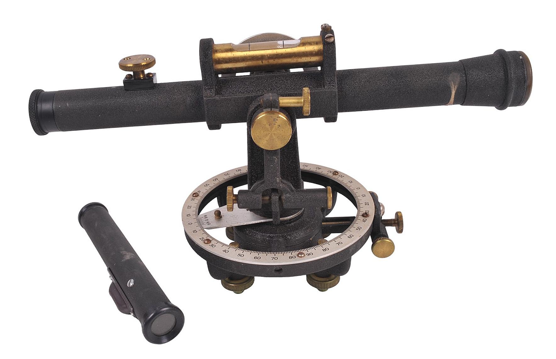 Antique US Surveying Transit, Plum-Bob, Accessories and Case (RSO)