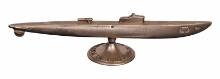 US Navy WWII Metal Portsmouth, NH Factory Model of the Submarine USS Finback (MOS)