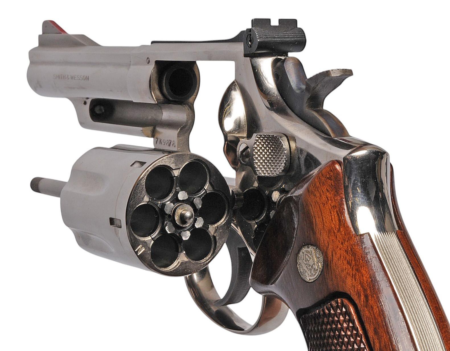 Smith & Wesson Model 19-3 Nickel Double action 357 Magnum Revolver FFL Req:7K9878 (WHS1)