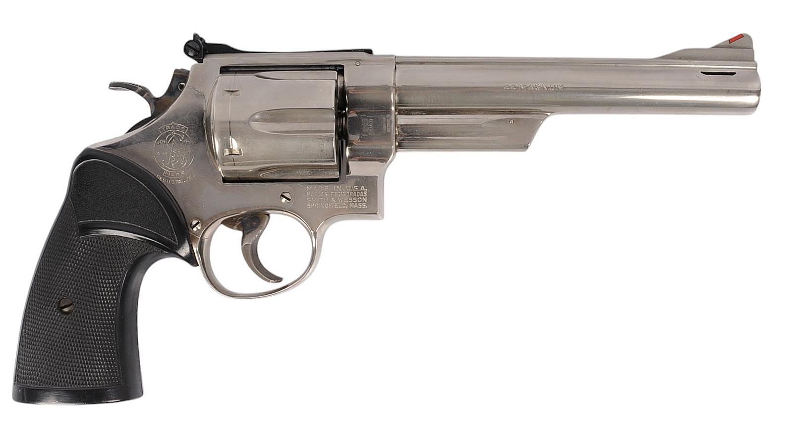 Smith & Wesson Model 29-2 44. Magnum Double-Action Factory Nickel Revolver FFL Req:N126074 (W2R1)