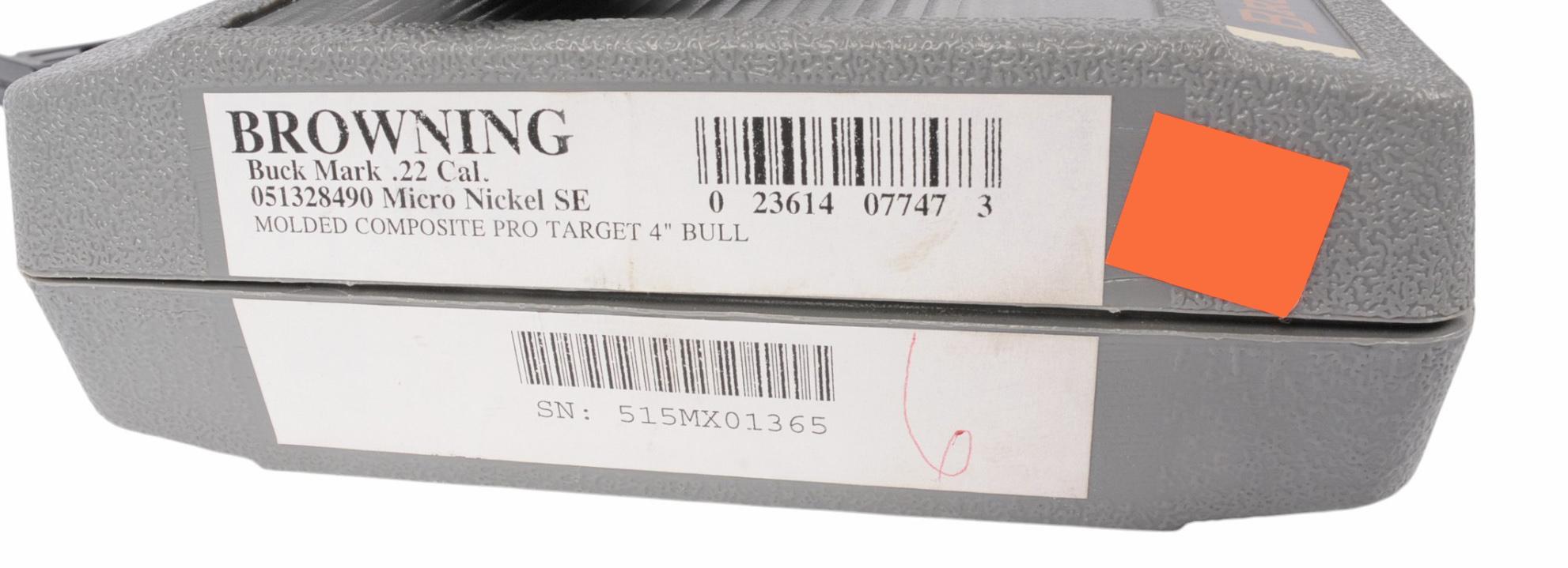 Browning Model Buck Mark 22LR Semi Auto Pistol FFL Req:515MX01365(W2R1)