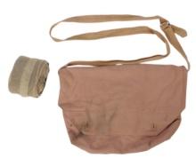 French Military WWI-II era Bread Bag/Pouch & Wool Puttees (RM)