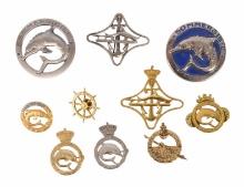 10 Italian Navy Submarine & Frogman Badges & Pins (A)