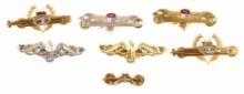 Seven South American Navay Submarine Badges (A)