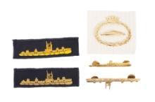 Rare Brazilian & Chilian Navy 1950-60s era Submarine Patches & Badges (A)