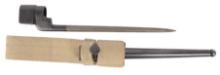 British Military WWII #4 Enfield Rifle Spike Bayonet, scabbard and Frog (S4C)