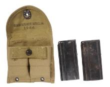 US Military WWII 1944 M1 Carbine 15-Round Magazines & a Magazine Pouch (SRW)