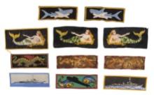 Lot of 11 Assorted US Navy Korean War thru Vietnam War "Liberty Cuffs" Patches (A)
