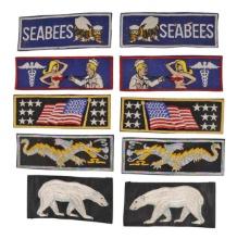 Lot of 10 Assorted US Navy Unofficial Vietnam War "Liberty Cuffs" Novelty Patches(A)