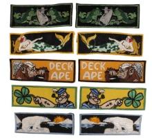 Lot of 10 Assorted US Navy Unofficial Vietnam War "Liberty Cuffs" Novelty Patches (A)