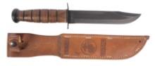 US Marine Corps WWII style modern era MK-2 Fighting Knife (HKR)