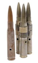 US Military 50 BMG Inert Dummy Training Round Lot of 4 on Links (D3J)