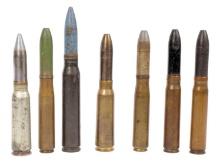 US Navy WWII Inert 20mm Projectile and Casing Lot of 7 (D3J)