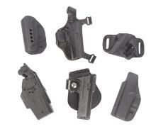 Group Lot of 6 Assorted Kydex and Leather Pistol Holsters (HKR)