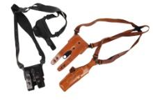 Lot of 2 M1911 Aftermarket Leather Shoulder Holsters Made by Galco (HKR)