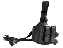 Black Safari land Drop Leg Pistol Holster with Double Mag Pouches(HKR)