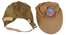 WWII US Airforce Property Marked A9 Flight Cap and US Airforce Aviators Ball Cap (JAS)
