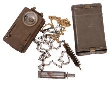 *German WWII Field Flashlight and K98 Rifle Cleaning Kit Set (HKR)