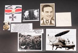 *German WWII Hans-Ulrich Rudel Knights Cross with Gold Oak Leafs, Swords, & Diamond Rec. Lot (A)
