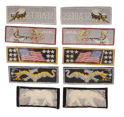Lot of 10 Assorted US Navy Unofficial Vietnam War "Liberty Cuffs" Novelty Patches(A)