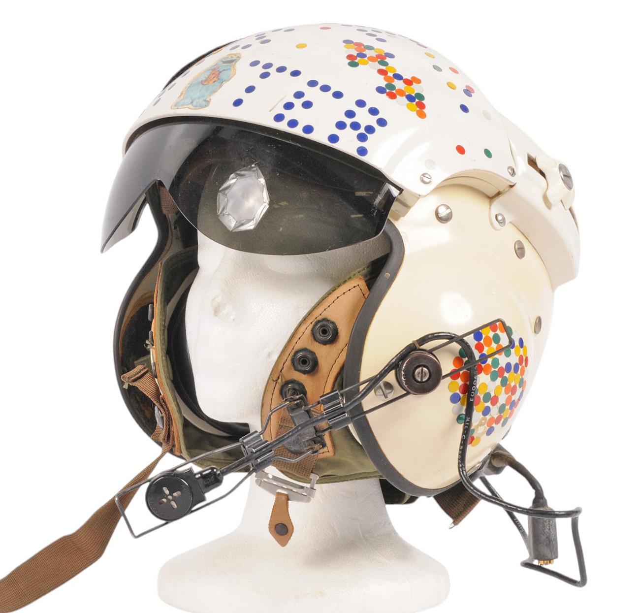 US Military Issue "Cookie Monster" Personalized Helicopter Flight Helmet (JAS)