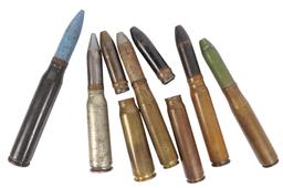 US Navy WWII Inert 20mm Projectile and Casing Lot of 7 (D3J)