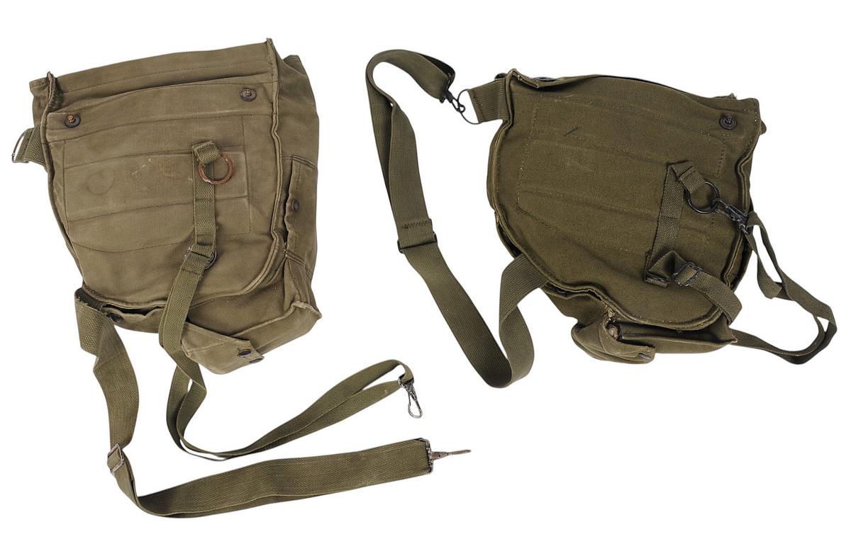 Vietnam War Issued M17A1 Gas Mask Set with Bag Lot of 2 Sets  (JAS)