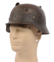 *German Military WWII issue M40 Battle-Damaged Helmet (J)