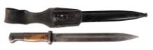 *German Military Early WWII 98k Mauser Rifle Bayonet, Scabbard & Frog (J)