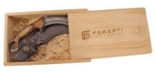 Custom Forseti Steel Damascus Karambit Knife with the Original Box(APL)