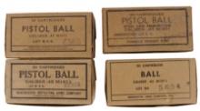 US Military USGI WWII Era 45 ACP. 50 Rd. Box Lot of 4 (D3J)