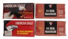 American Eagle and Fiocchi 44 Magnum 50 Rd. Box Lot of 4 (RJP)