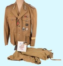 Western Costume German WWII Afrika Korps Uniform From 1967 Film Tobruk Worn by George Peppard (MEM)